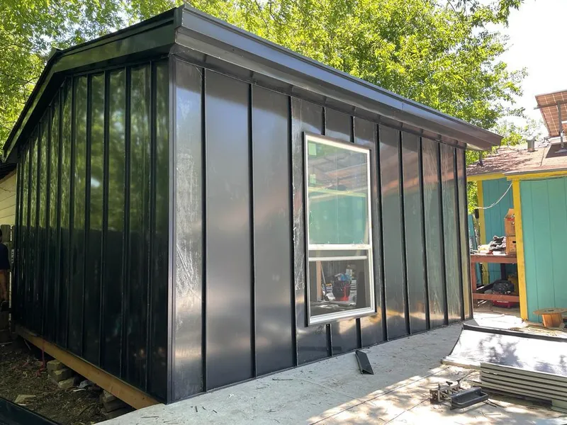 Black standing seam metal wall panels for Metal Roof Installation in Tehachapi